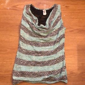 Striped sweater tank top